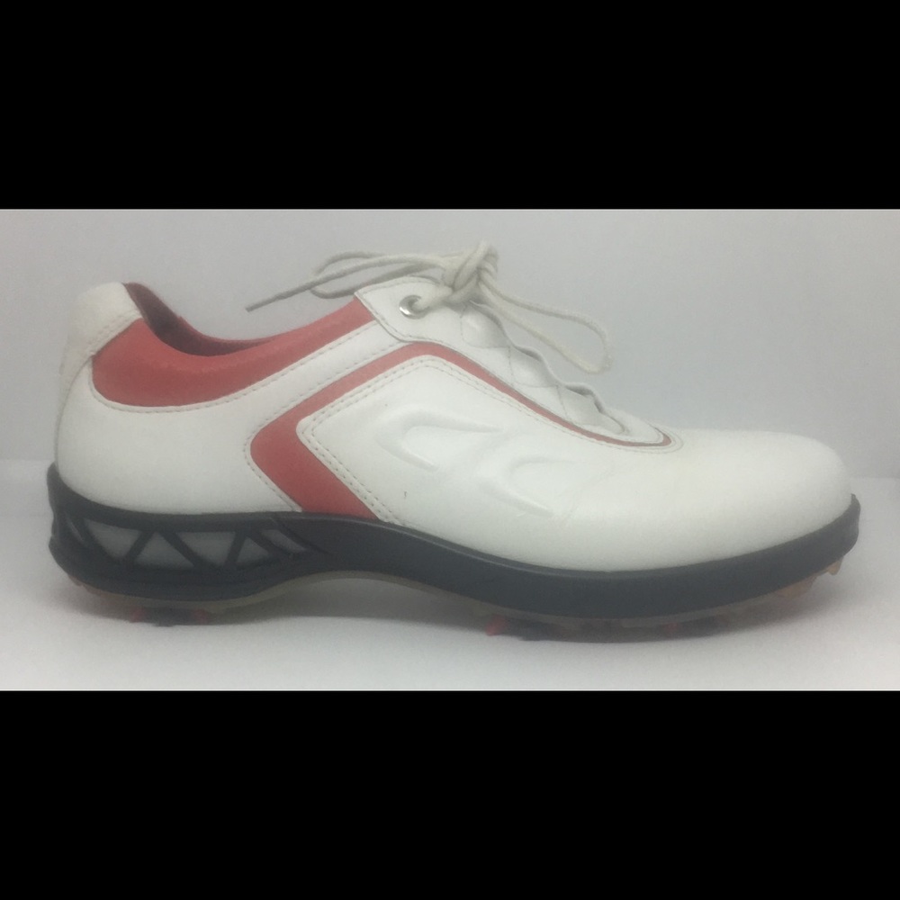 ECCO Women's Sz EU38/US 7-7.5 Red White Golf Shoes